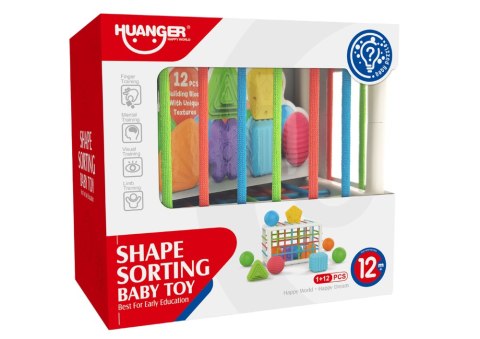 LEAN Toys Sorter Elastyczna Kostka Piłeczki Figury Dla Niemowląt