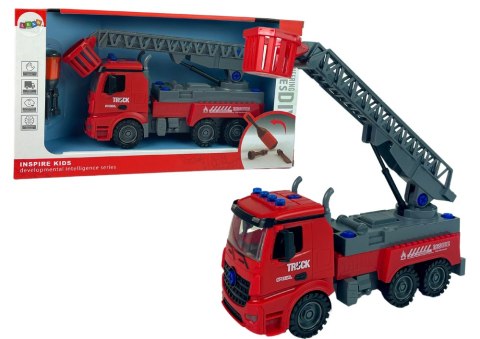 LEAN Toys Straż Pożarna Do Rozkręcania Czerwona DIY Śrubokręt