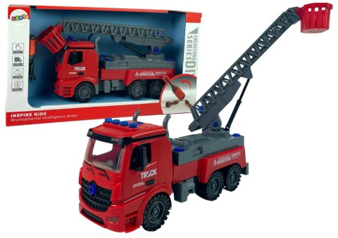 LEAN Toys Straż Pożarna Do Rozkręcania Czerwona DIY Śrubokręt