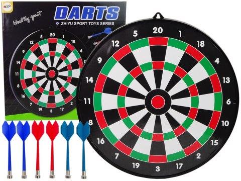 LEAN Toys Tarcza Dart z Rzutkami Magnetycznymi 6 Sztuk