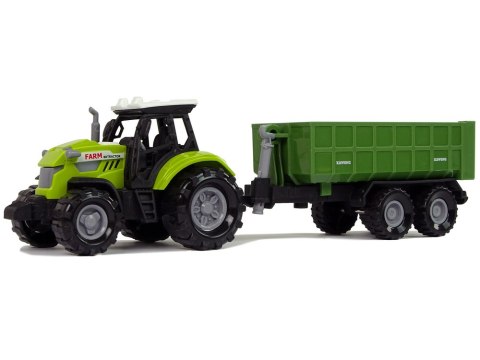 LEAN Toys Traktor Odpinana Przyczepka Farma Dźwięk Zielony