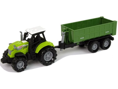 LEAN Toys Traktor Odpinana Przyczepka Farma Dźwięk Zielony