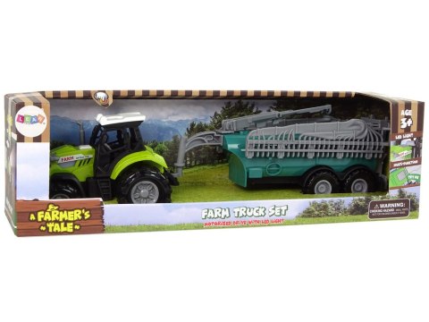 LEAN Toys Traktor Rolniczy z Opryskiwaczem Farma Dźwięk Zielony