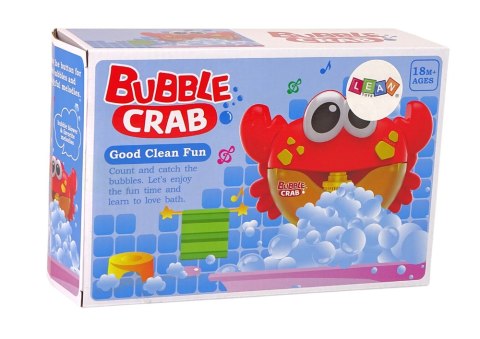 LEAN Toys Zabawka Do Kąpieli Generator Baniek Mydlanych Krab Czerwony