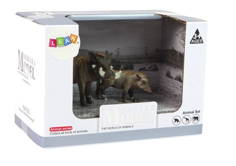 LEAN Toys Zestaw 2 Figurek Guziec Afrykański z Młodym Seria Zwierzęta Świata