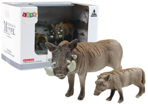 LEAN Toys Zestaw 2 Figurek Guziec Afrykański z młodym Seria Zwierzęta Świata