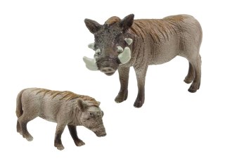 LEAN Toys Zestaw 2 Figurek Guziec Afrykański z młodym Seria Zwierzęta Świata