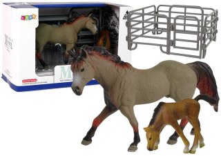 LEAN Toys Zestaw 2 Figurek Konie Zagroda Figurka Koń Rasy Capricorn