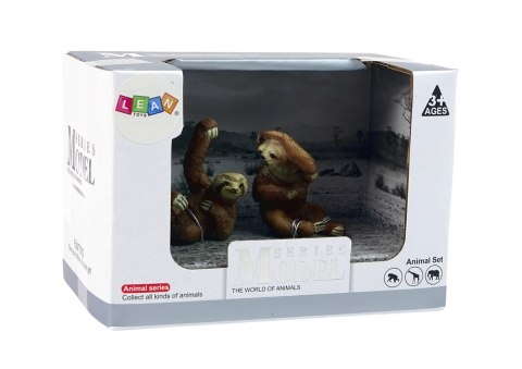 LEAN Toys Zestaw 2 Figurek Leniwce Leniwiec z Młodym Figurka Leniwiec