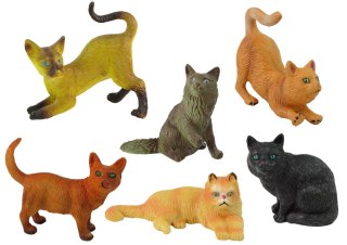 LEAN Toys Zestaw 6 Figurek Koty Rasowe Koty Domowe