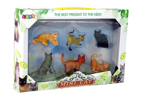 LEAN Toys Zestaw 6 Figurek Koty Rasowe Koty Domowe
