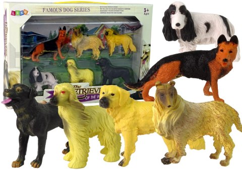 LEAN Toys Zestaw 6 Figurek Psów Figurka Pies Psy Rasowe