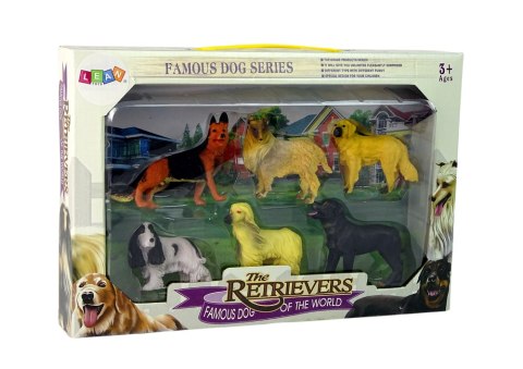 LEAN Toys Zestaw 6 Figurek Psów Figurka Pies Psy Rasowe