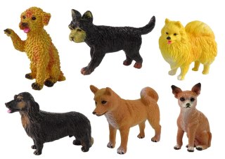 LEAN Toys Zestaw 6 Figurek Psów Psy Rasowe Figurka Pies