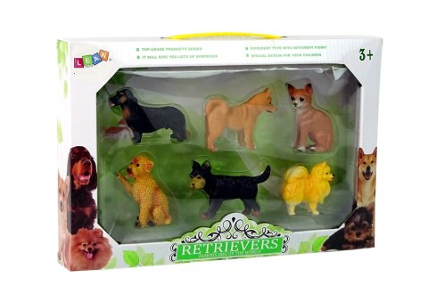 LEAN Toys Zestaw 6 Figurek Psów Psy Rasowe Figurka Pies
