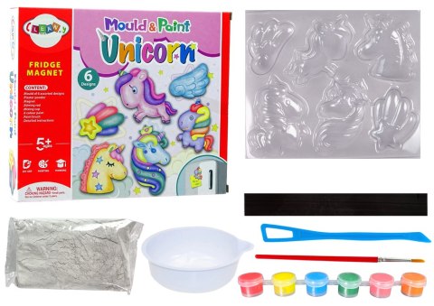 LEAN Toys Zestaw DIY Do Malowania Jednorożce Gips Magnesy