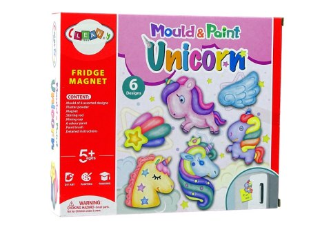 LEAN Toys Zestaw DIY Do Malowania Jednorożce Gips Magnesy
