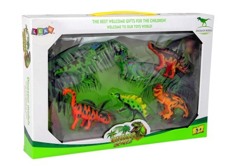 LEAN Toys Zestaw Dinozaurów Figurki Modele 6 Sztuk Akcesoria