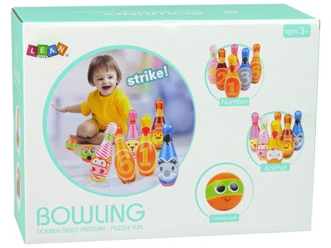 LEAN Toys Zestaw Do Gry Miękkie Kręgle 6 Sztuk Kolorowe Kula Liczby
