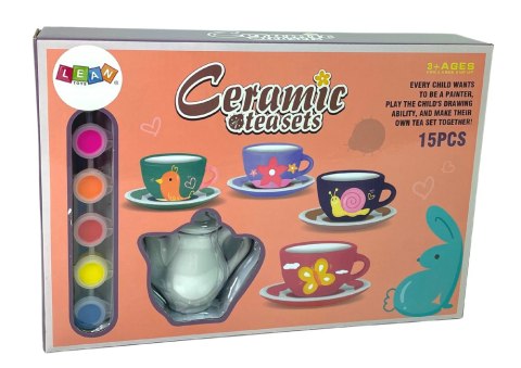 LEAN Toys Zestaw Do Herbaty DIY Farby Malowanie Porcelana