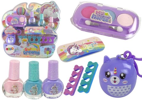 LEAN Toys Zestaw Do Stylizacji Paznokci Piękności Błyszczyk Brelok Kotek
