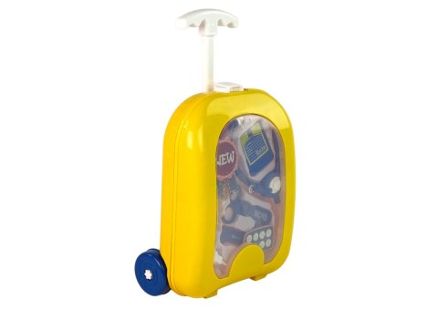 LEAN Toys Zestaw Lekarski w Plecaku Doktor Stetoskop Nożyczki Żółty