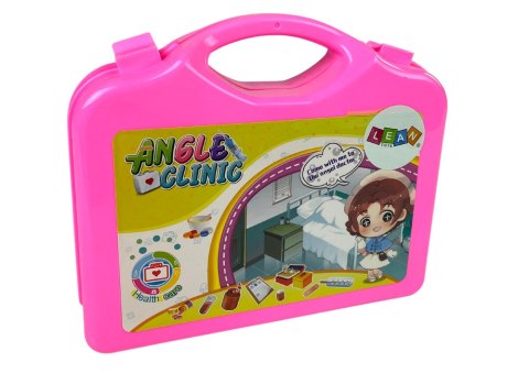 LEAN Toys Zestaw Małego Lekarza Walizka Różowa Stetoskop