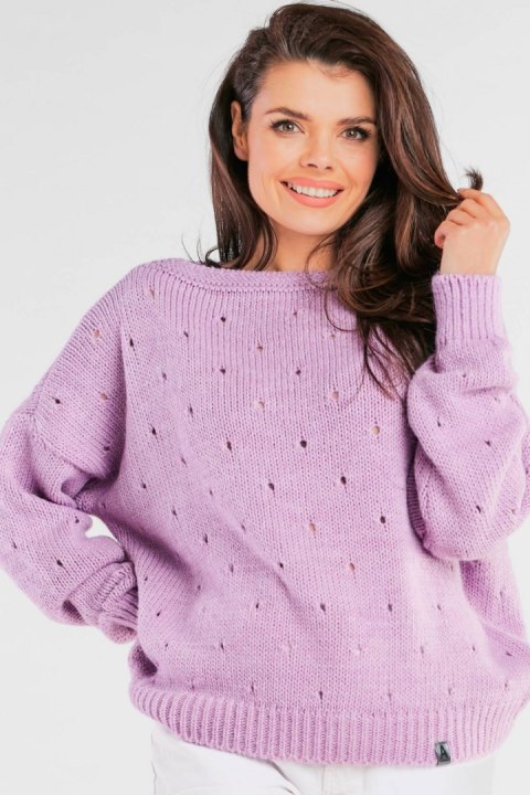 Sweter Damski Model A445 Violet - awama Sweter Damski Model A445 Violet - awama