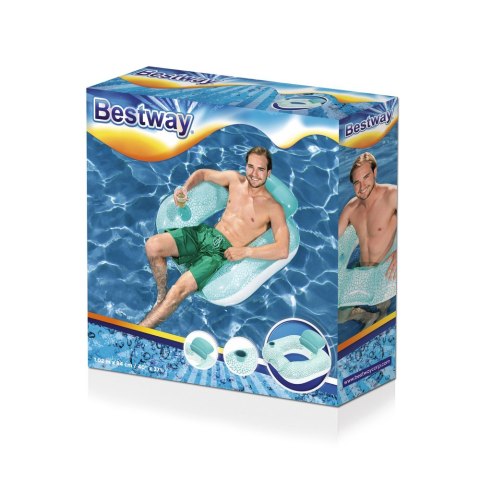 Bestway Dmuchana Poduszka Koło Do Pływania Niebieskie 102 x 94 cm Bestway 43097