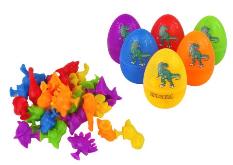 LEAN Toys Jajka Dinozaurów Figurki Gumowe Przyssawki