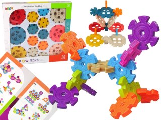LEAN Toys Klocki Konstrukcyjne Płatki Śniegu 52 Elementy