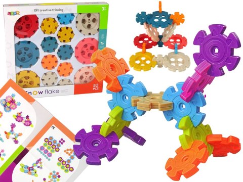LEAN Toys Klocki Konstrukcyjne Płatki Śniegu 52 Elementy
