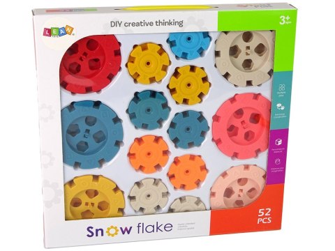 LEAN Toys Klocki Konstrukcyjne Płatki Śniegu 52 Elementy