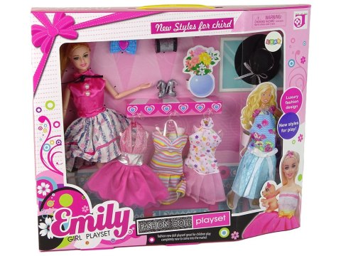 LEAN Toys Lalka Dla Dzieci Emily Akcesoria Wymienne Sukienki