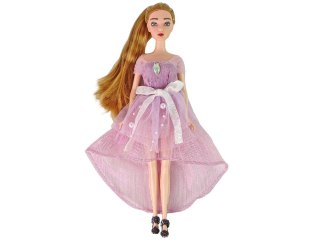 LEAN Toys Lalka Dla Dzieci Emily Długie Włosy Biały Kotek