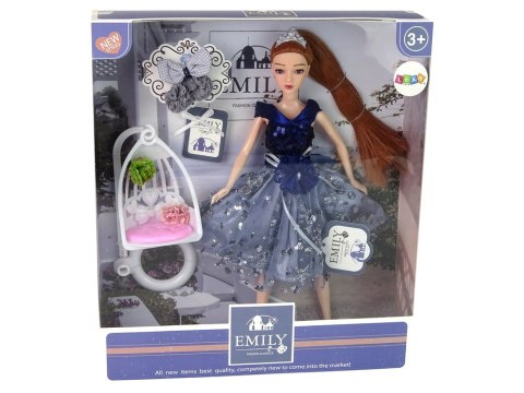 LEAN Toys Lalka Dla Dzieci Emily Huśtawka Kwiaty