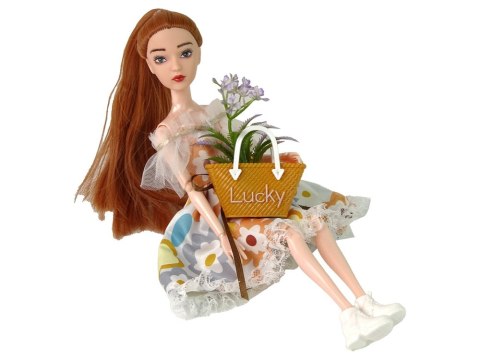 LEAN Toys Lalka Dla Dzieci Emily Jesienna Rude Włosy Kwiaty