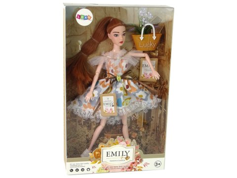 LEAN Toys Lalka Dla Dzieci Emily Jesienna Rude Włosy Kwiaty