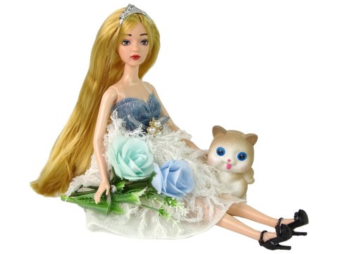 LEAN Toys Lalka Dla Dzieci Emily Kotek Kwiaty