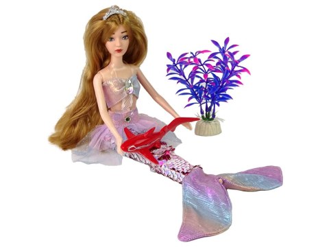 LEAN Toys Lalka Dla Dzieci Emily Syrenka Różowa Akcesoria
