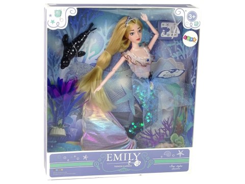 LEAN Toys Lalka Dla Dzieci Emily Syrenka Zielona Akcesoria