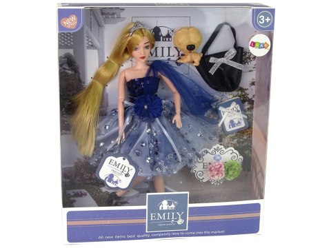 LEAN Toys Lalka Dla Dzieci Emily Z Pieskiem Torebką Kwiatami