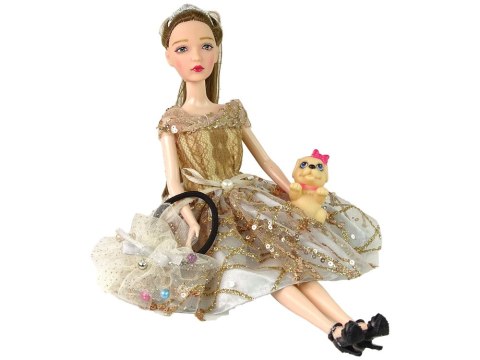 LEAN Toys Lalka Dla Dzieci Emily z Pieskiem Długie Włosy