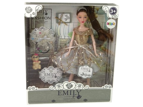 LEAN Toys Lalka Dla Dzieci Emily z Pieskiem Długie Włosy