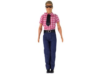 LEAN Toys Lalka Dla Dzieci Mężczyzna Kevin Elegancki Strój Koszula Czerwona
