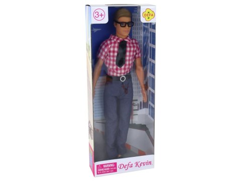 LEAN Toys Lalka Dla Dzieci Mężczyzna Kevin Elegancki Strój Koszula Czerwona