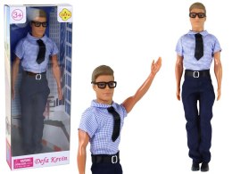 LEAN Toys Lalka Dla Dzieci Mężczyzna Kevin Elegancki Strój Koszula Niebieska