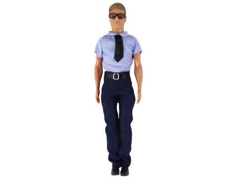 LEAN Toys Lalka Dla Dzieci Mężczyzna Kevin Elegancki Strój Koszula Niebieska