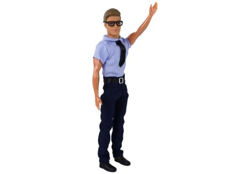 LEAN Toys Lalka Dla Dzieci Mężczyzna Kevin Elegancki Strój Koszula Niebieska