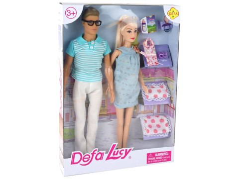LEAN Toys Lalka Rodzina Chłopak Dziewczyna Blond Włosy Ciąża